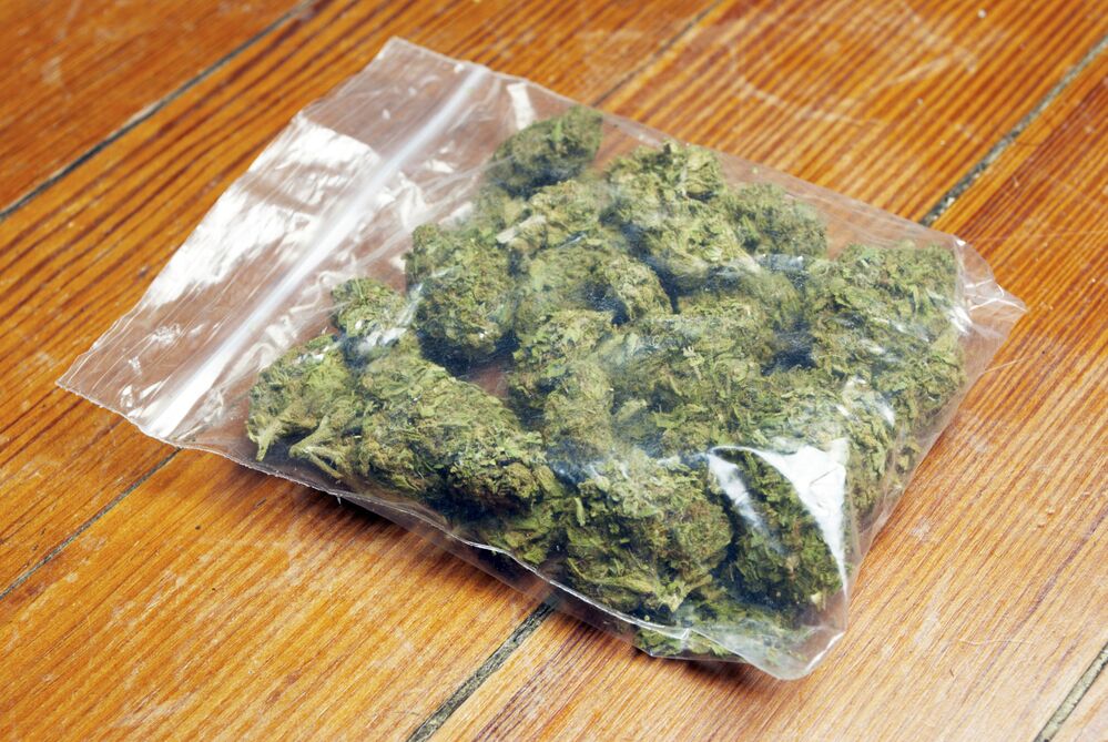 medical cannabis in a ziplock bag