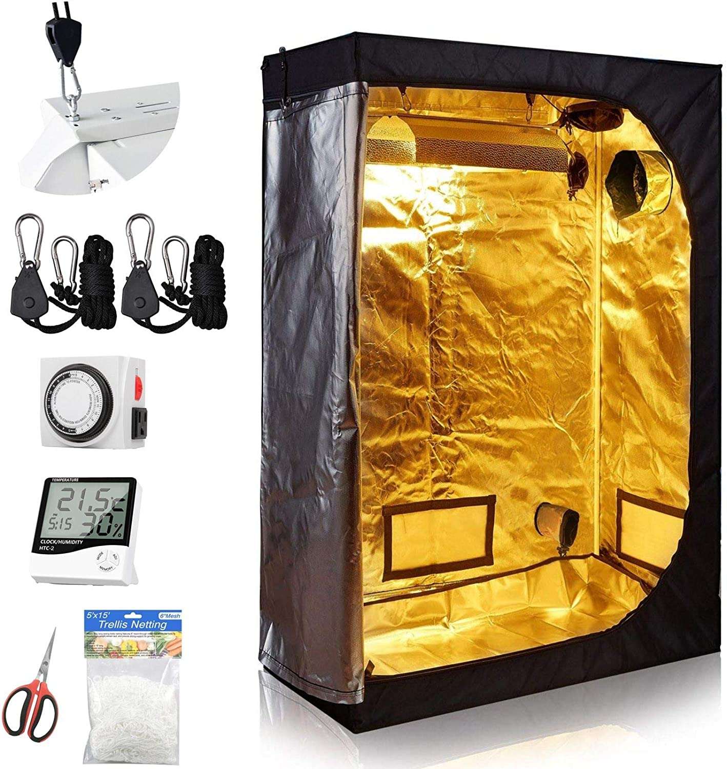 CDMALL ALPHAPAR Grow Tent Room Complete Kit